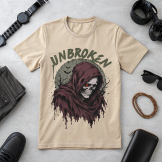 Camiseta Gráfica de Caveira do Ceifeiro Implacável