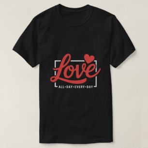 Camiseta Gráfica de Citação de Amor Romântico – Le