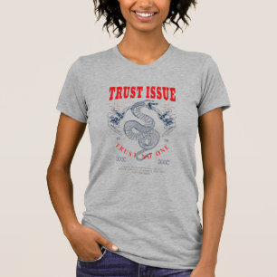 Camiseta Gráfica de Cobra com "Problema de Confian