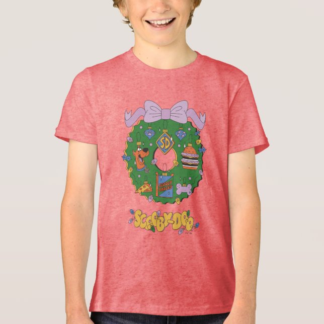 Camiseta Gráfica de Coroa de Lanche de Feriado do Scooby-Do (Frente)