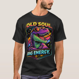 Camiseta Gráfica de Dinossauro Engraçado Retro