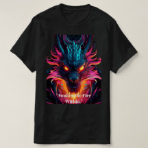 Camiseta Gráfica de Dragão Cyberpunk Neon - Mini L