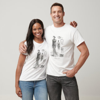 Camiseta Gráfica de Esboço de Vestido