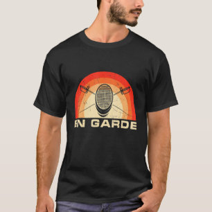Camiseta Gráfica de Esgrima En Garde Vintage Pôr d