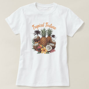 Camiseta Gráfica de Estilo de Verão com Textura de