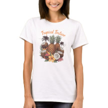 Camiseta Gráfica de Estilo de Verão com Textura de