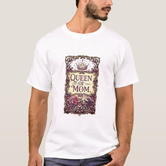 Camiseta Gráfica de Estilo Régio Vintage "Rainha d