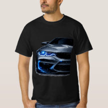 Camiseta Gráfica de Farol de Neon de Carro Esporti