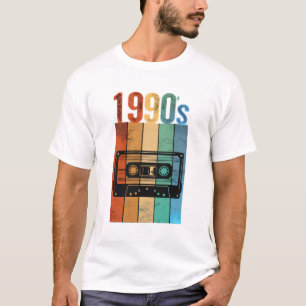 Camiseta Gráfica de Fita Cassete de Áudio Retro do