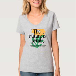 Camiseta Gráfica de Flor Feminista Empoderamento d