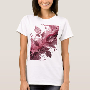 Camiseta Gráfica de Flores de Prata em Suco Limpa