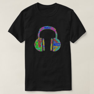 Camiseta Gráfica de Fones de ouvido de Música Co