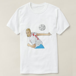 Camiseta Gráfica de Futebol – Branco Fã de Esporte