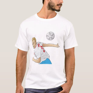 Camiseta Gráfica de Futebol – Branco Fã de Esporte