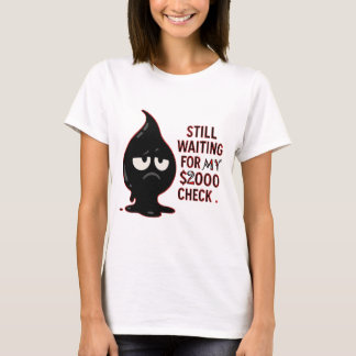 Camiseta Gráfica de Gato Engraçado – Ainda Esperan