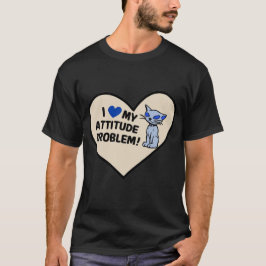 Camiseta Gráfica de Gato Engraçado com Citação Sar