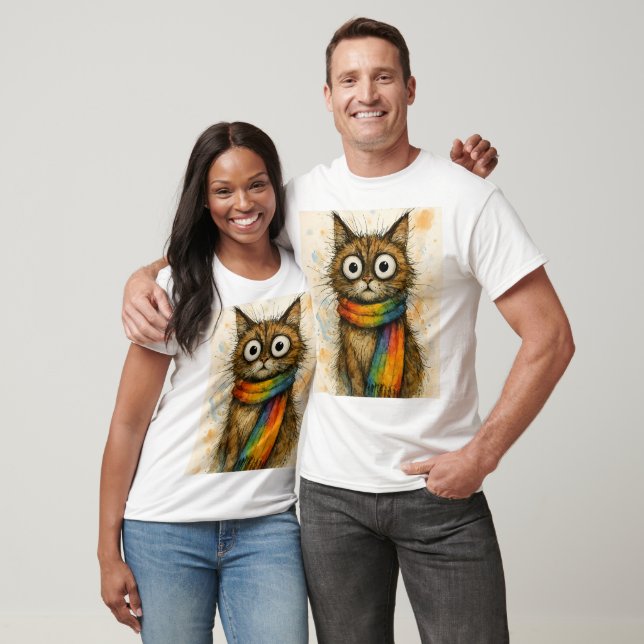Camiseta Gráfica de Gato Legal com Óculos - Divert (Unissex)