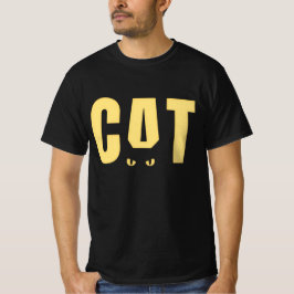 Camiseta gráfica de gato preto engraçada para home