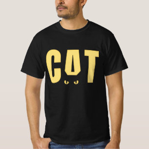 Camiseta gráfica de gato preto engraçada para home