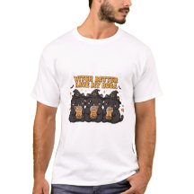 Camiseta Gráfica de Gatos Pretos Engraçados - Ca