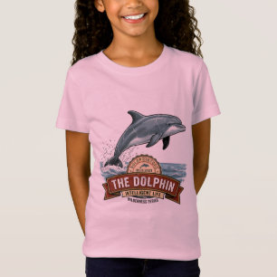 Camiseta Gráfica de Golfinho Estrelas para Meninas