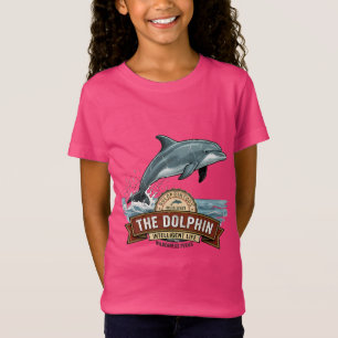 Camiseta Gráfica de Golfinho Estrelas para Meninas