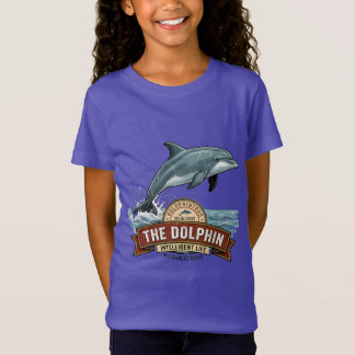 Camiseta Gráfica de Golfinhos Estrelas para Menina