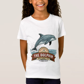 Camiseta Gráfica de Golfinhos Estrelas para Menina