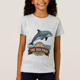Camiseta Gráfica de Golfinhos Estrelas para Menina