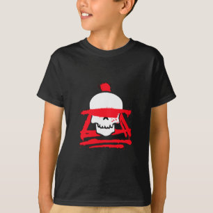 Camiseta gráfica de guerreiro caveira para meninos