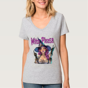 Camiseta Gráfica de Halloween Witch Please – Diver