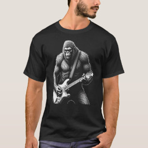 Camiseta Gráfica de Homem Engraçado com Violão Big