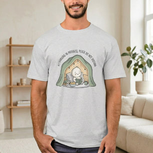 Camiseta Gráfica de Introvertido Engraçada Coberto