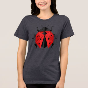 Camiseta Gráfica de Joaninha Geométrica de Origami