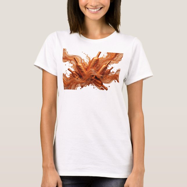 Camiseta Gráfica de Laranja ABSTRACT ART (Frente)