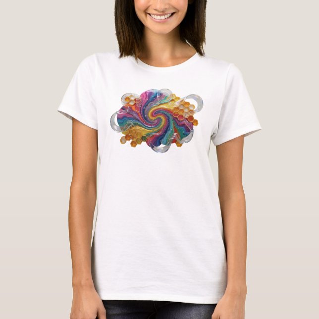 Camiseta Gráfica de Laranja MODERNA com REDOEMOINH (Frente)