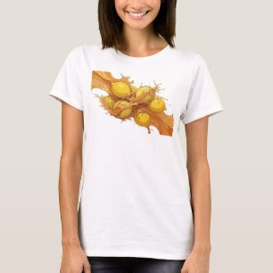 Camiseta Gráfica de Laranjas Abstratas Únicas de L