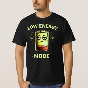 Camiseta Gráfica de Modo de Baixa Energia e Humor