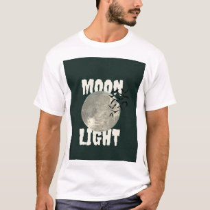 Camiseta Gráfica de Morcegos à Luz da Lua no Hallo