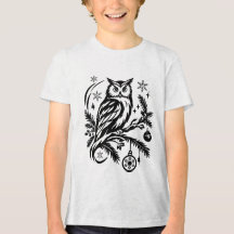 Camiseta Gráfica de Natal Coruja Festiva