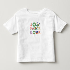 Camiseta Gráfica de Natal Fofo Alegria Paz Amor Fo