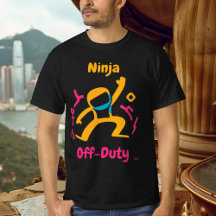 Camiseta gráfica de ninja fora de serviço em estil