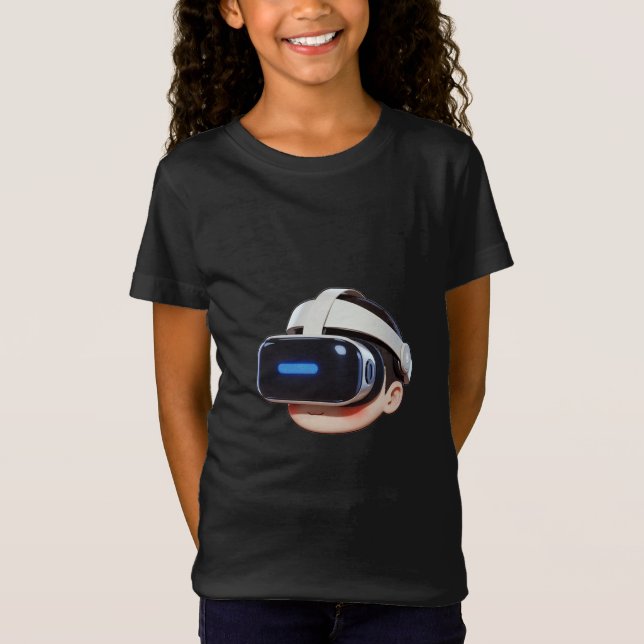 Camiseta Gráfica de Óculos de VR – Realidade Virtu (Frente)