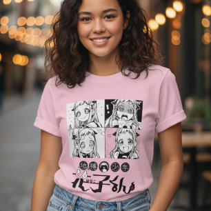 Camiseta Gráfica de Painel de Anime e Mangá para C