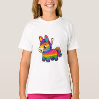 Camiseta Gráfica de Piñata Mexicana Fofa para Meni