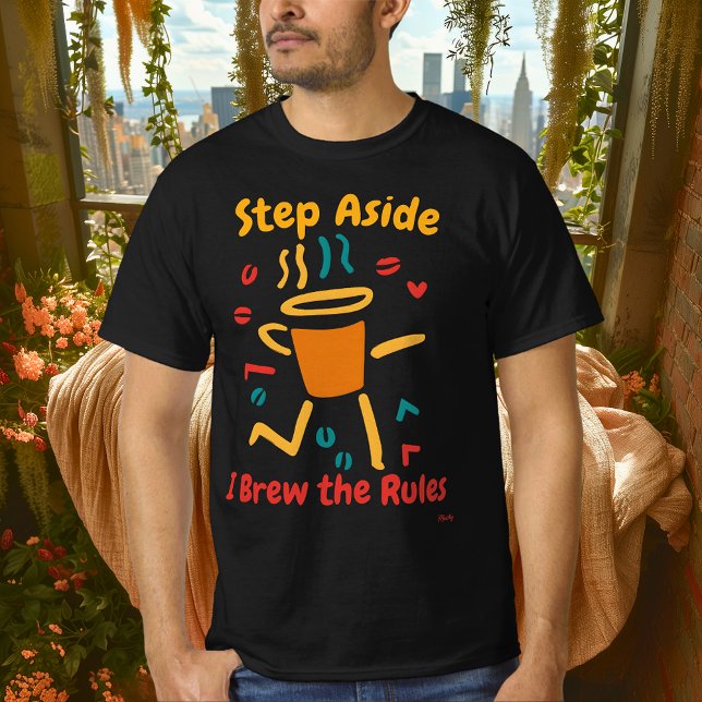Camiseta Gráfica de Pop Art com Café em Destaque (Criador carregado)