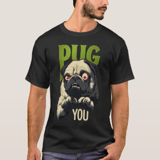 Camiseta Gráfica de Pug com Atitude Retro