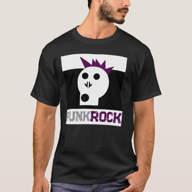 Camiseta Gráfica de Punk Rock Skullnskin (Frente)