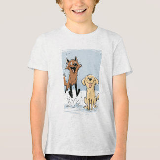 Camiseta Gráfica de Raposa de Desenho Animado Fof
