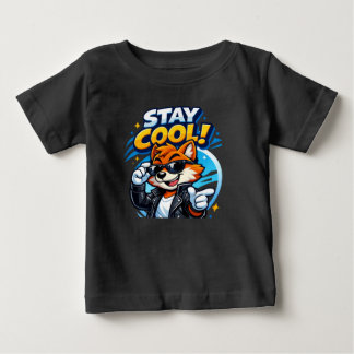 Camiseta Gráfica de Raposa para Crianças – Algodão